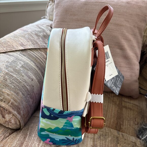 Loungefly Disney Peter Pan and Wendy Mermaid Lagoon Mini Backpack New with Tags - Picture 8 of 9